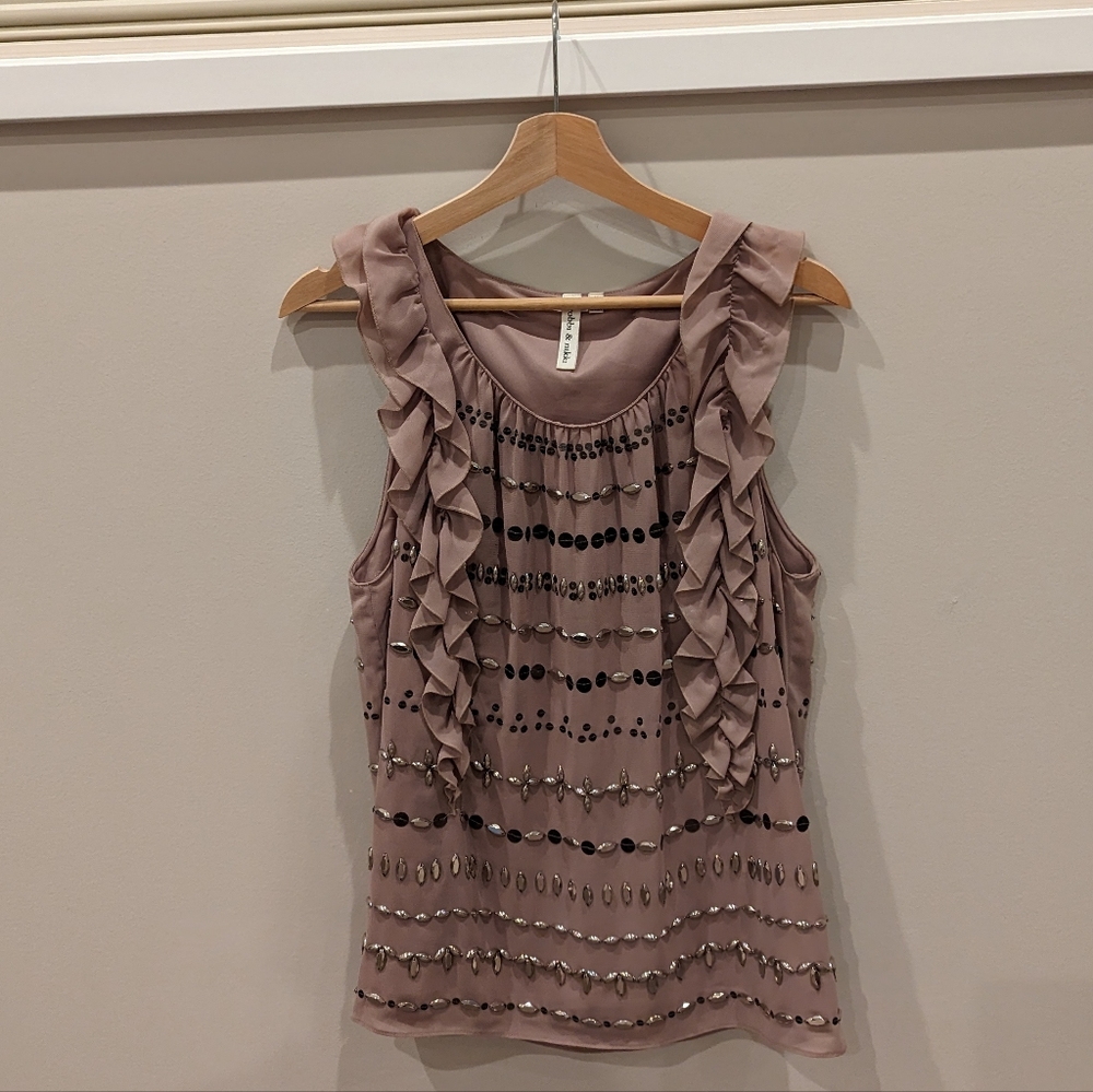 Robbi & Nikki Gem Ruffle Blouse Top